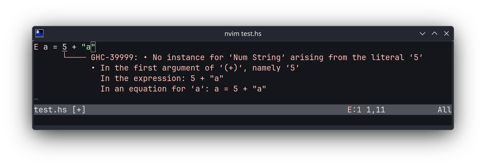 Haskell LSP in neovim with diagnostics enabled